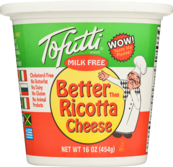 TOFUTTI: Better Than Ricotta Cheese Cholesterol Free, 16 oz