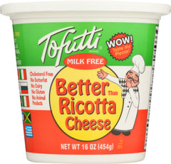 TOFUTTI: Better Than Ricotta Cheese Cholesterol Free, 16 oz