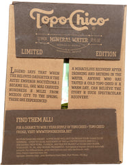 TOPO CHICO: Mineral Water 12 count (12 oz each), 144 oz