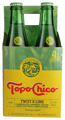 TOPO CHICO: Sparkling Water Lime Twist 4pk, 12 oz