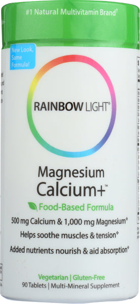 RAINBOW LIGHT: Magnesium Calcium Plus, 90 Tablets