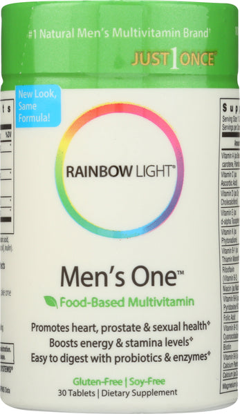 RAINBOW LIGHT: Just Once Men's One Food-Based Multivitamin, 30 Tablets