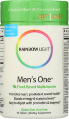 RAINBOW LIGHT: Just Once Men's One Food-Based Multivitamin, 30 Tablets