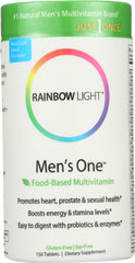 RAINBOW LIGHT: Just Once Men's One Food-Based Multivitamin, 150 Tablets
