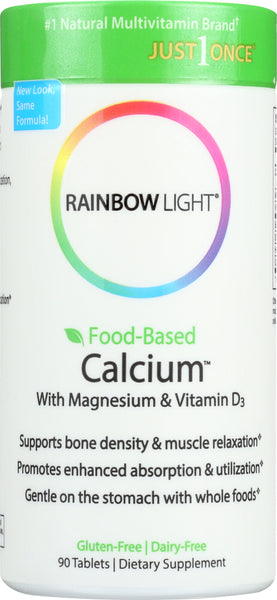 RAINBOW LIGHT: Food-Based Calcium with Magnesium & Vitamin D3, 90 Tablets