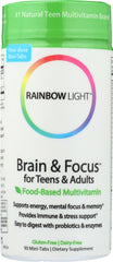 RAINBOW LIGHT: Brain & Focus for Teens & Adults Food-Based Multivitamin, 90 Mini-Tabs