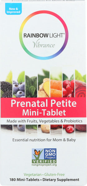 RAINBOW LIGHT VIBRANCE: Prenatal Petite Mini-Tab Multivitamin, 180 tb