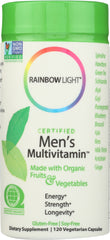 RAINBOW LIGHT: Certified Organics Men's Multivitamin, 120 Veggie Caps