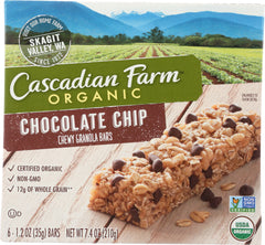 CASCADIAN FARM: Chocolate Chip Chewy Granola Bars, 7.4 oz