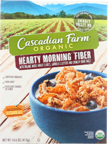 CASCADIAN FARM: Hearty Morning Fiber Cereal, 14.6 oz