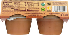 NORTH COAST: Organic Applesauce with Cinnamon 4 pack x 4 oz, 16 oz
