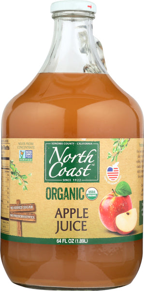 NORTH COAST: Juice Apple Organic, 64 oz