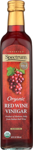 SPECTRUM NATURALS: Vinegar Red Wine Organic, 16.9 oz