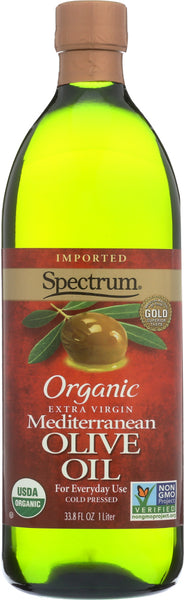 SPECTRUM NATURALS: Organic Extra Virgin Mediterranean Olive Oil, 33.8 oz