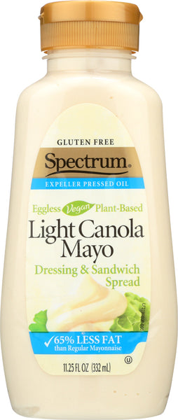 SPECTRUM NATURALS: MAYONNAISE SQZ LT CANOLA (11.250 OZ)