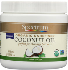 SPECTRUM ESSENTIALS: Organic Coconut Oil Unrefined, 15 oz