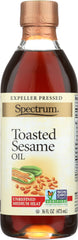 SPECTRUM NATURALS: Toasted Sesame Oil Unrefined, 16 oz