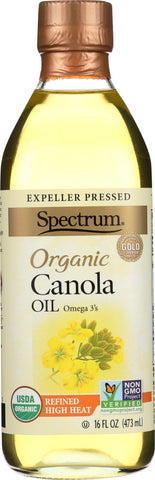 SPECTRUM NATURALS: Organic Canola Oil Refined, 16 oz
