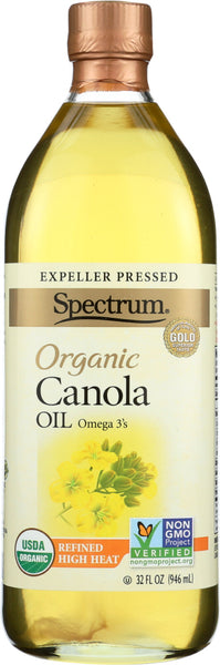 SPECTRUM NATURALS: Organic Canola Oil High Heat, 32 oz