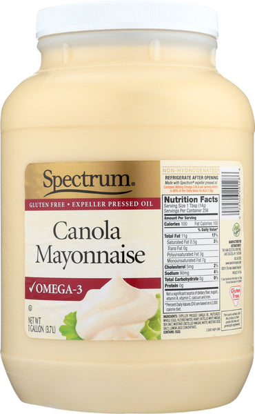 SPECTRUM NATURALS: Mayonnaise Canola, 1 ga