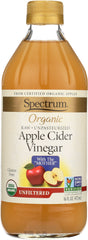 SPECTRUM NATURALS: Vinegar Apple Cider Unfiltered, 16 oz