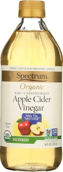 SPECTRUM NATURALS: Vinegar Apple Cider Filtered, 16 oz