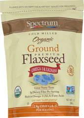 SPECTRUM ESSENTIAL: Organic Ground Premium Flaxseed, 14 oz