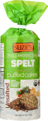 SUZIES: Spelt Puffed Cakes Plain, 4.1 oz