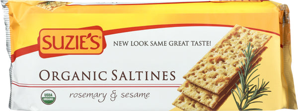 SUZIES: Organic Saltines Rosemary & Sesame, 8.8 oz