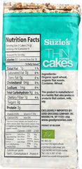 SUZIES: Spelt & Flax Seeds Thin Puffed Cakes, 4.6 oz