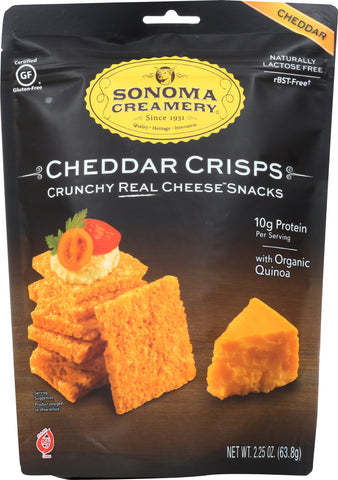 SONOMA CREAMERY: Cheddar Crisps, 2.25 oz