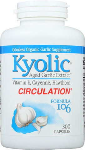 KYOLIC: Aged Garlic Extract Circulation Formula 106, 300 Capsules