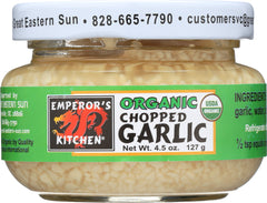 EMPERORS KITCHEN: Organic Chopped Garlic, 4.5 oz