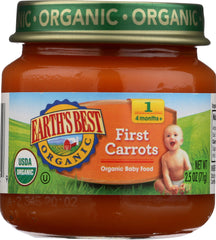 EARTHS BEST: Organic First Carrots, 2.5 oz