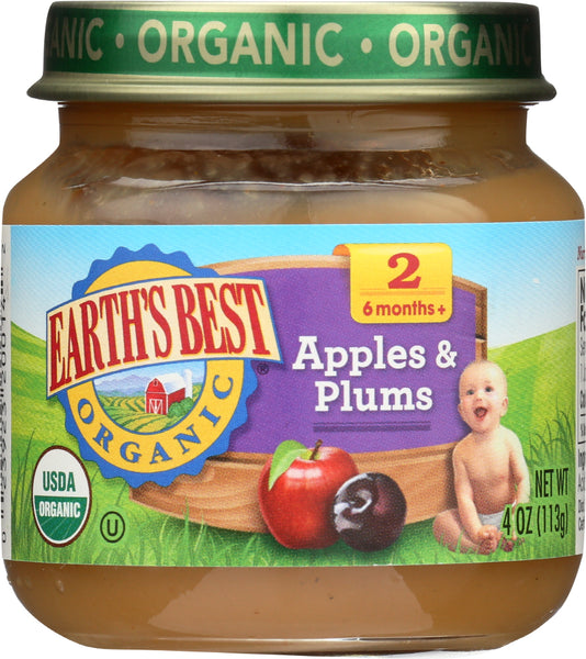 EARTHS BEST: Organic Apples & Plums, 4 oz