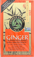 TRIPLE LEAF: 100% Ginger Root Herbal Tea, 20 bg