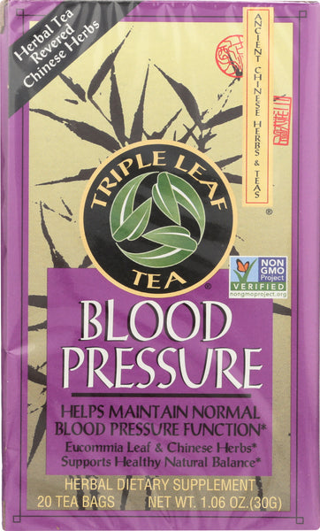 TRIPLE LEAF: Blood Pressure Herbal Tea, 20 Tea Bags