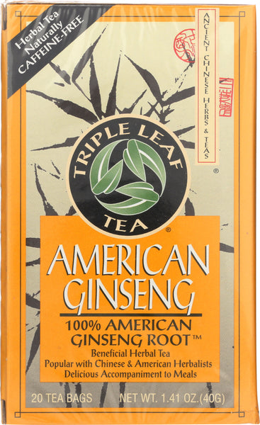 TRIPLE LEAF: American Ginseng Herbal Tea, 20 bg