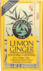 TRIPLE LEAF: Lemon Ginger Herbal Tea, 20 bg