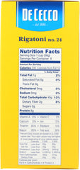 DE CECCO: Pasta Rigatoni, 16 oz