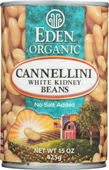 EDEN FOODS: Organic Cannellini White Kidney Beans, 15 oz