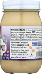 EDEN FOODS: Tahini Roasted, 16 oz