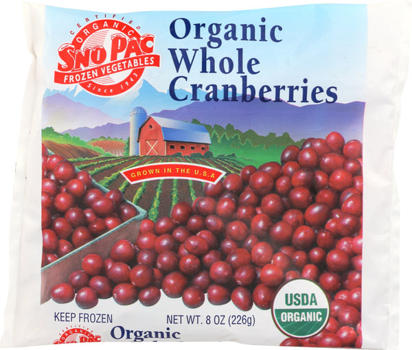 SNO PAC FOODS: Organic Whole Cranberries, 8 oz