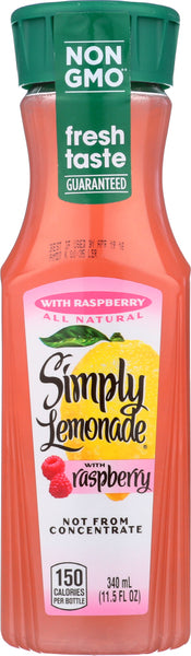 SIMPLY ORANGE: Juice Lemonade Raspberry, 340 ml