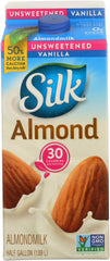 SILK: Vanilla Pure Almond Milk Unsweetened, 64 oz