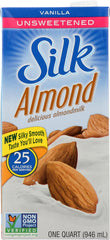 SILK: Pure Almond Unsweetened Almondmilk Vanilla, 32 oz