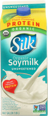 SILK: Unsweetened Organic Soymilk, 64 oz