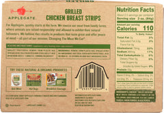 APPLEGATE: Natural Grilled Chicken Breast Strips, 8 oz