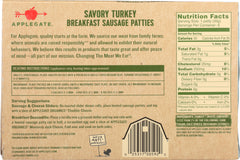 APPLEGATE: Savory Turkey Breakfast Sausage Patties, 7 oz