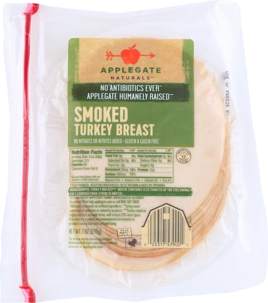 APPLEGATE: Naturals Smoked Turkey Breast, 7 oz